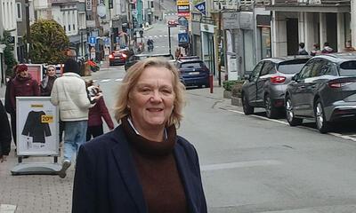 Ilse Roggeman in het centrum van Geraardsbergen
